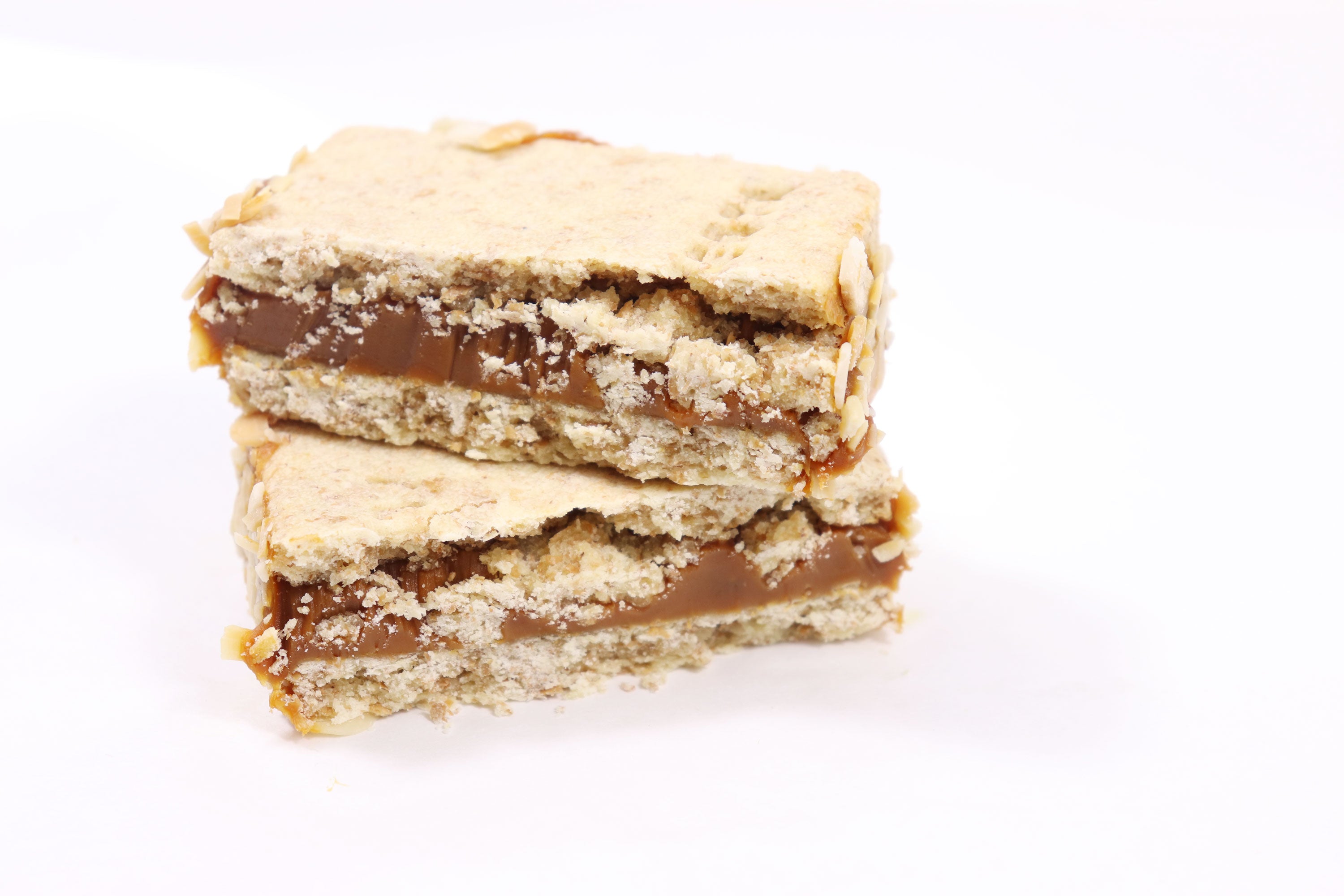 Alfajor integral de dulce de leche y almendras